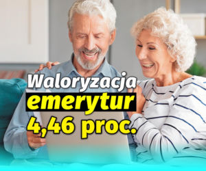 Waloryzacja emerytur 4,46%