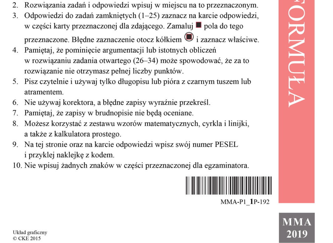 Matura 2019 z matematyki