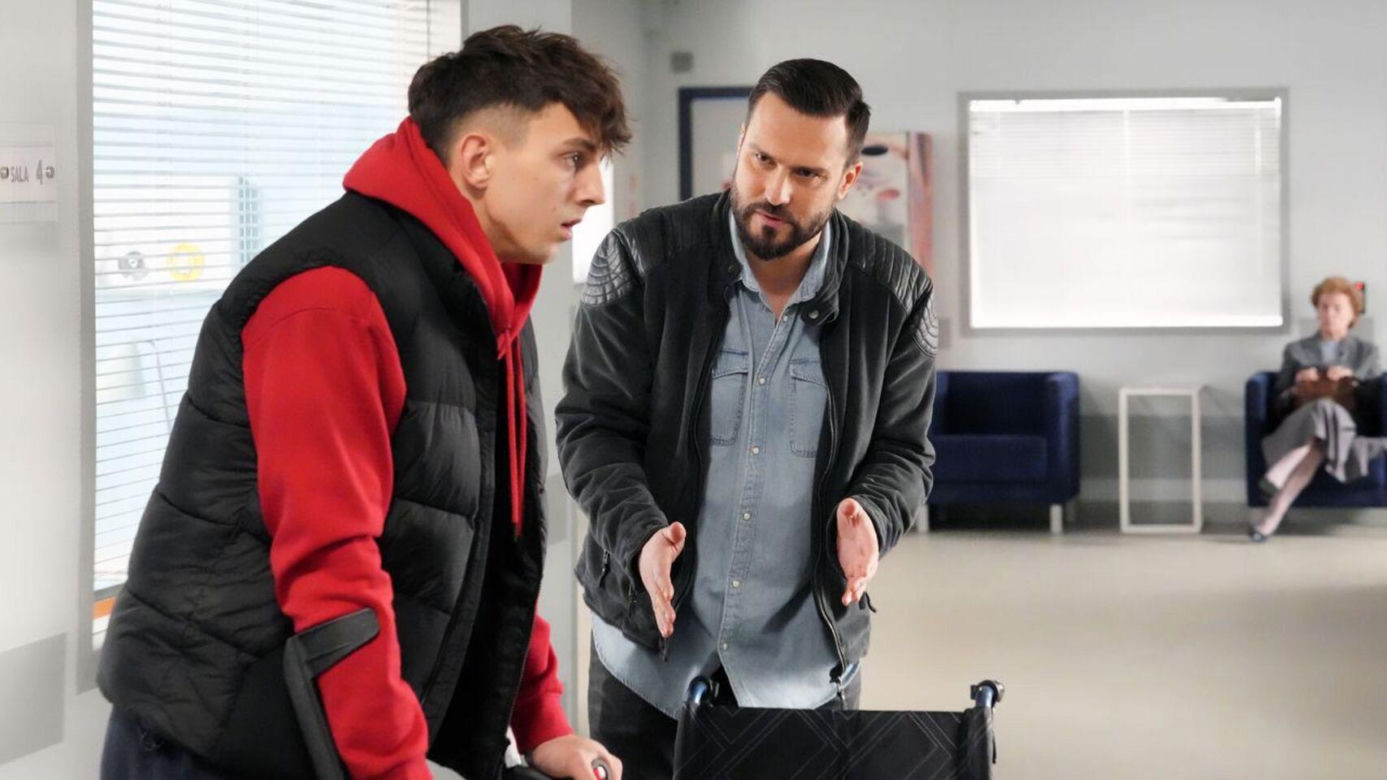 Barwy szczęścia, odcinek 3057. Mirek (Oliwier Kozłowski), Damian (Michał Lesień)