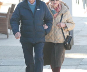 Stefan Friedmann z żoną na spacerze