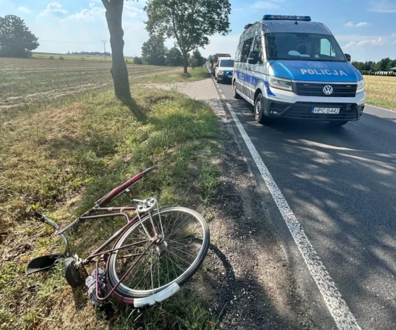 Tragedia na poboczu! 50-latek kucnął przy rowerze i zginął na miejscu