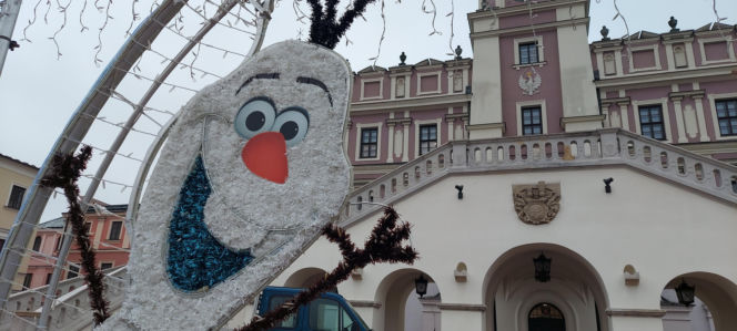 Bajkowa instalacja przed zamojski ratuszem