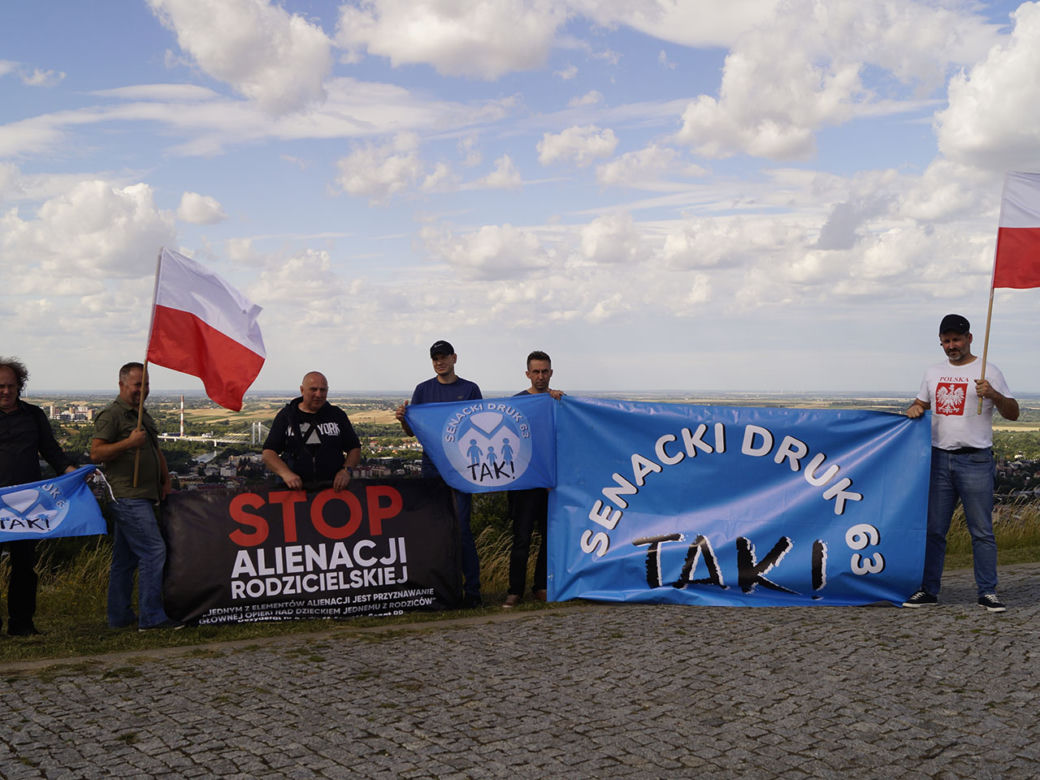 Protest rodziców przeciw alienacji pod sądem w Przemyślu