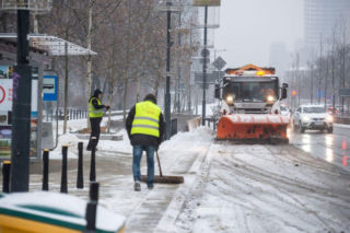 Gołoledź w Warszawie