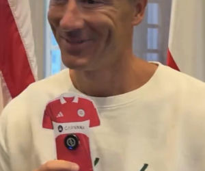 Robert Lewandowski przed wylotem do USA