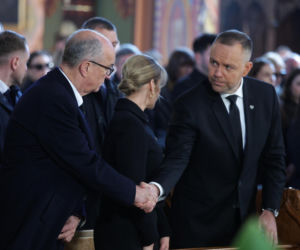 Politycy na pogrzebie Łukasza Litewki