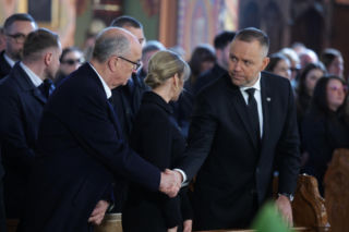 Politycy na pogrzebie Łukasza Litewki