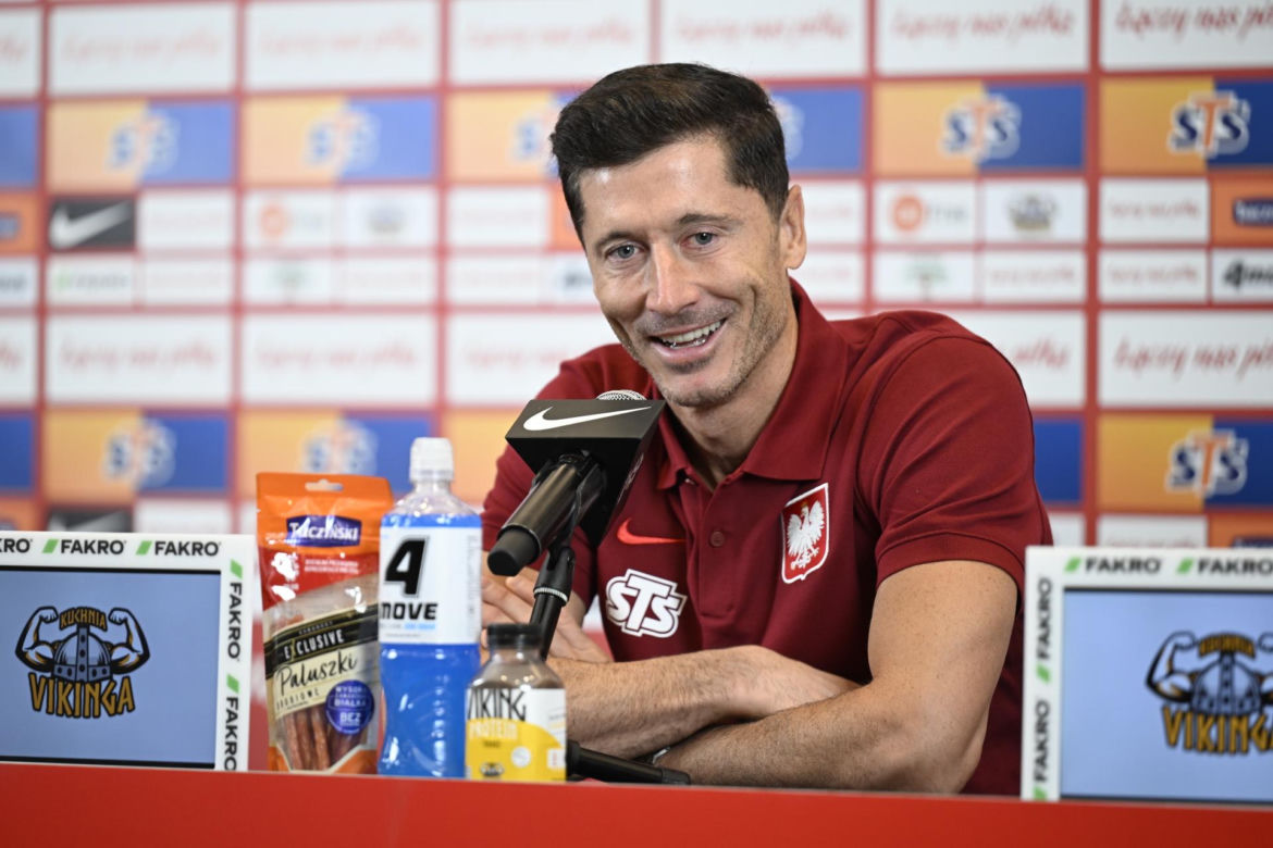 Robert Lewandowski na konferencji reprezentacji Polski