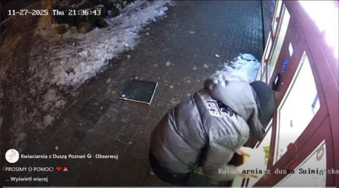 Roztrzaskał kwiatomat i uciekł z bukietem! „To boli bardziej niż strata pieniędzy”