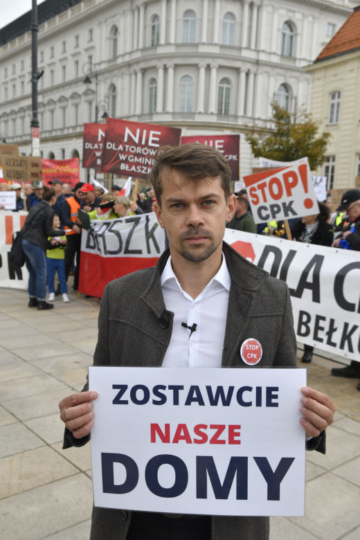 Warszawa. Wielki protest przeciwko budowie Centralnego Portu Komunikacyjnego
