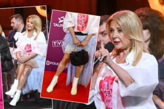 66-letnia Majka Jeżowska w kusej mini na konferencji festiwalu w Opolu! Zaszalała ze strojem