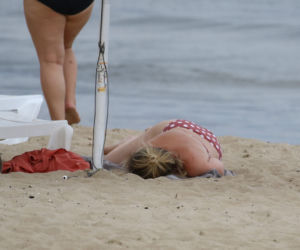 Małgorzata Ohme na plaży
