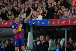Robert Lewandowski po pożegnalnym meczu na stadionie Barcelony