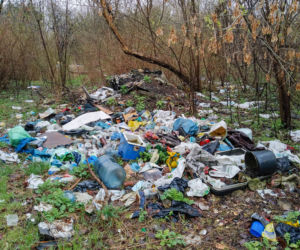 Wysypisko śmieci niedaleko Jeziorka Czerniakowskiego