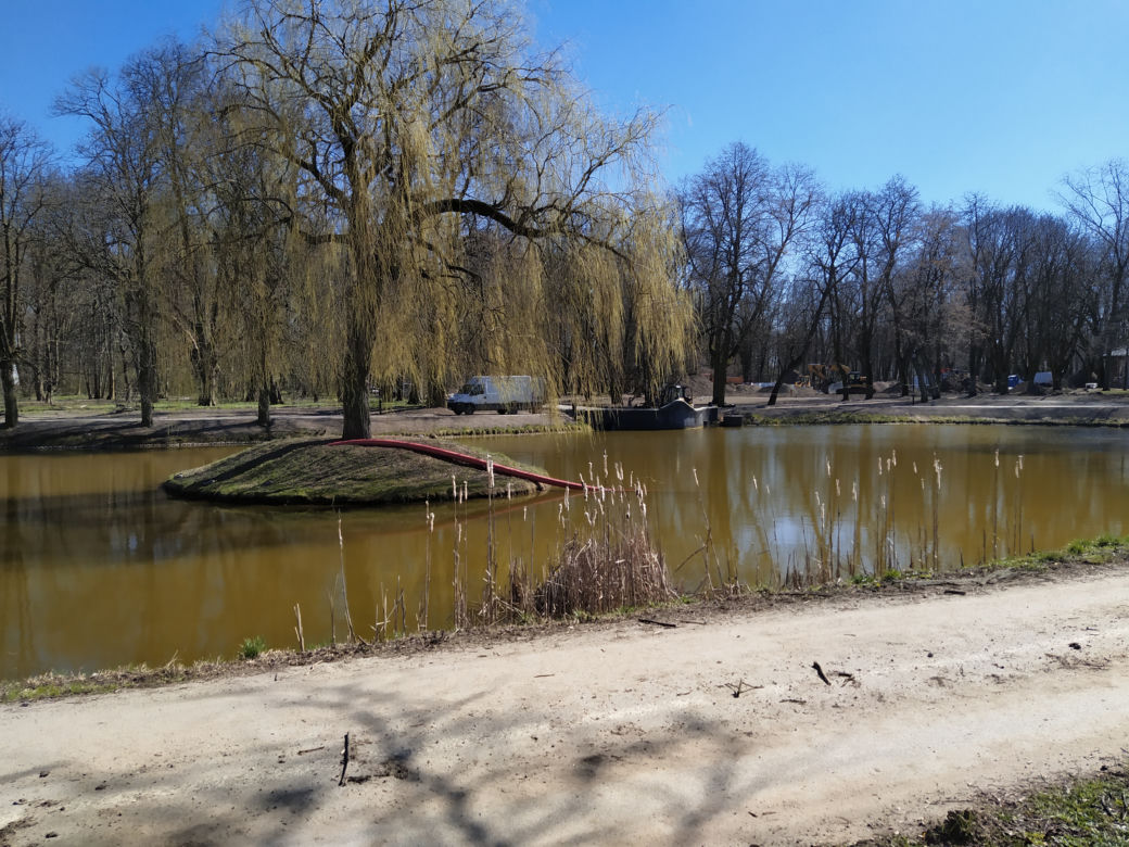 Park Aleksandria w Siedlcach w czasie remontu i prac rewitalizacyjnych - 29.03.2023