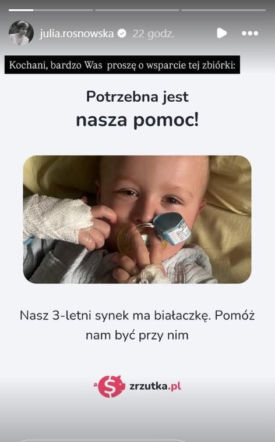 Synek Marty Chyczewskiej choruje na białaczkę