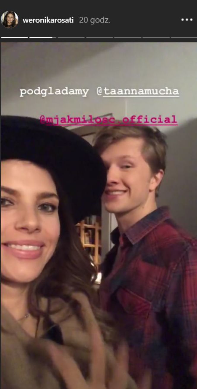 M jak miłość. Łukasz (Jakub Józefowicz), Anka (Weronika Rosati)