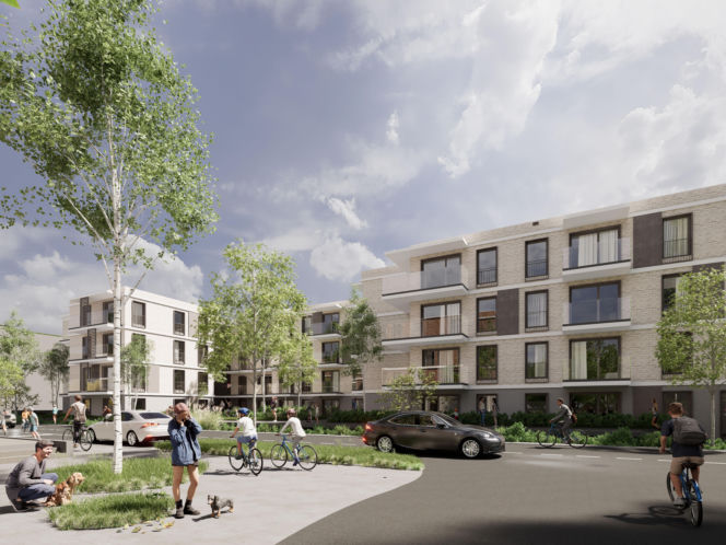 Wizualizacja nowego osiedla w dzielnicy Tłoki