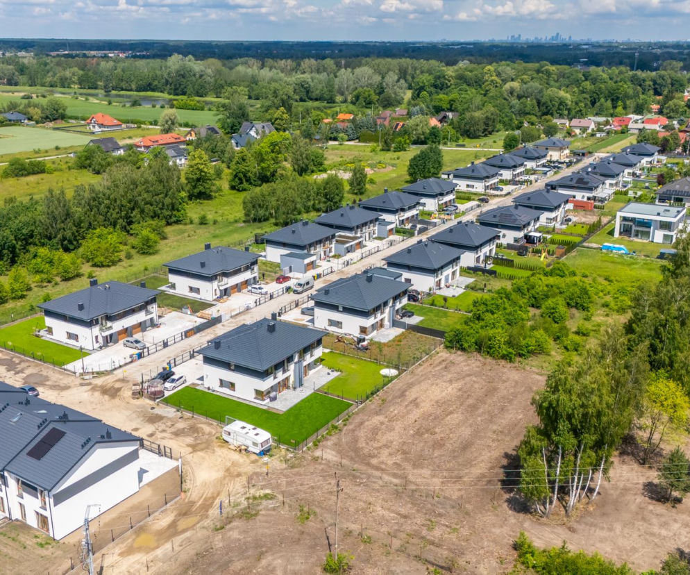 Głosków, gmina Piaseczno. Nowe osiedle deweloperskie
