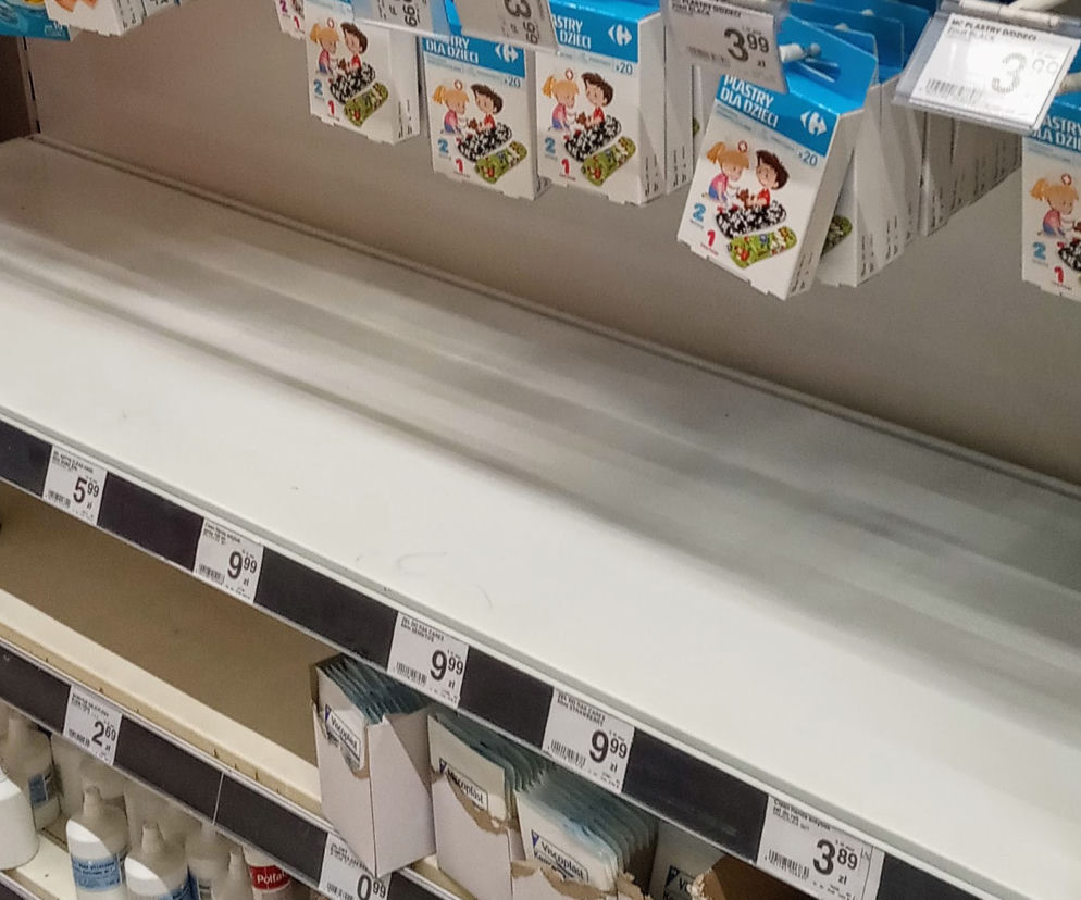 Puste półki w sklepach w Szczecinie