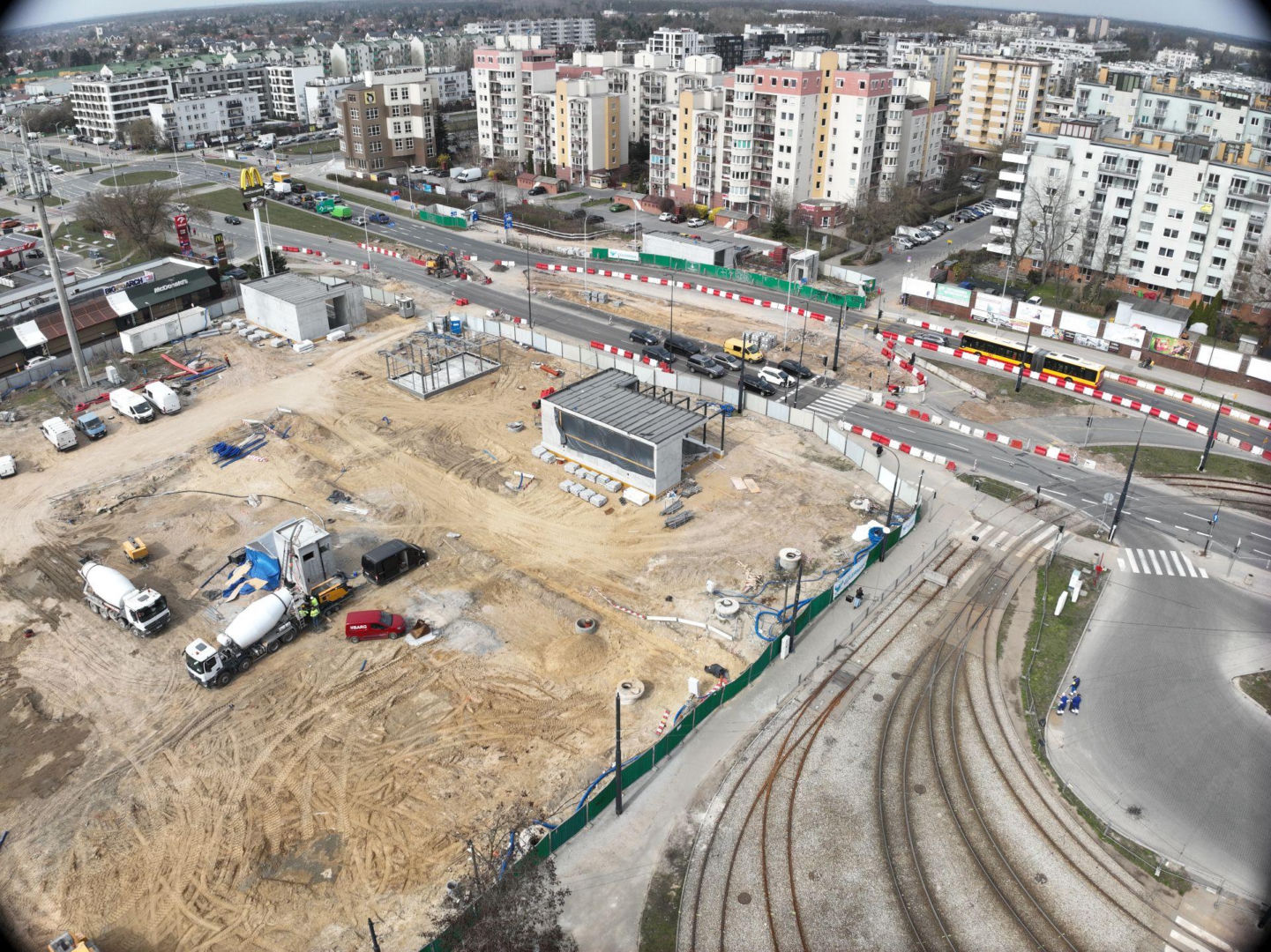 Stacja metra M2 Lazurowa w budowie