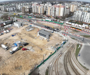 Stacja metra M2 Lazurowa w budowie