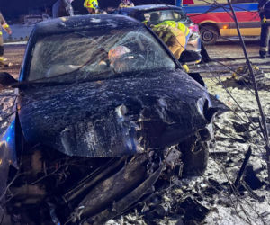 Zderzenie trzech aut na DW212 03.02.2026