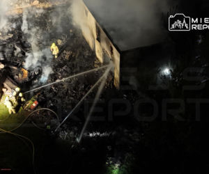 Pożar budynków pod Warszawą