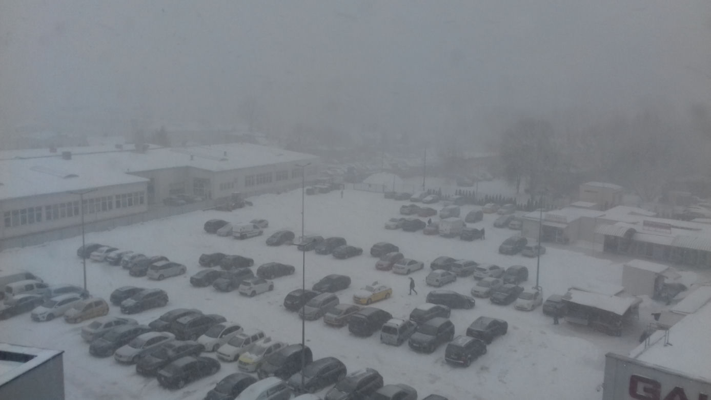 Śnieżyca w Białymstoku 2019