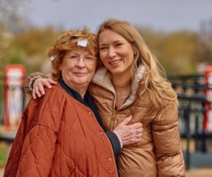 Na Wspólnej odc. 4246. Krystyna Agier (Małgorzata Knothe), Łucja (Magdalena Kaczmarek)