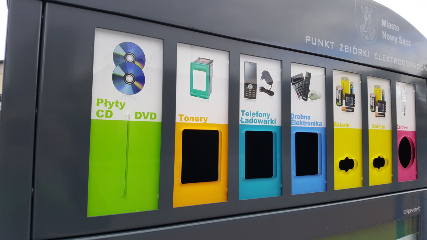 Punkt zbiórki elektroodpadów w Nowym Sączu