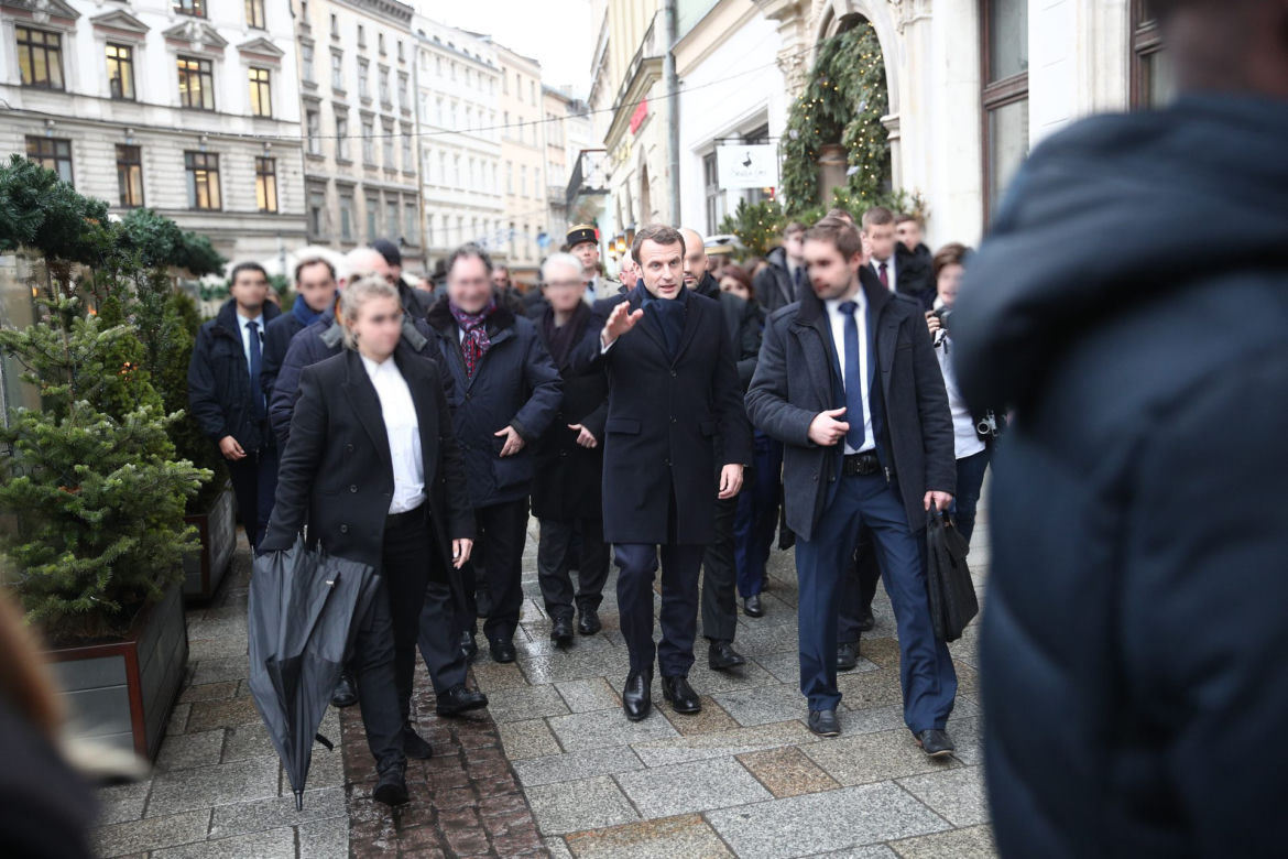 Macron w Krakowie