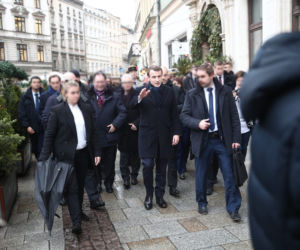 Macron w Krakowie