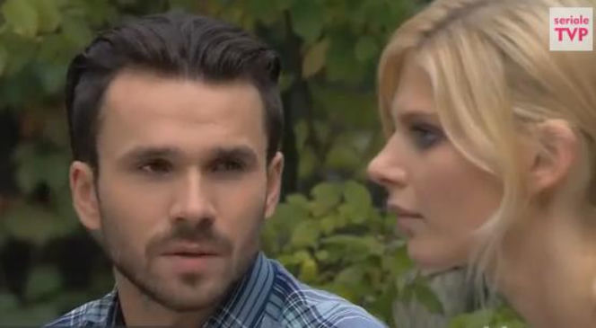 Barwy szczęścia odc. 1051. Iwona Korycka (Izabela Zwierzyńska), Alek (Krzysztof Wach)