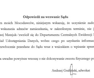 Matejuk! Skąd masz ten adres