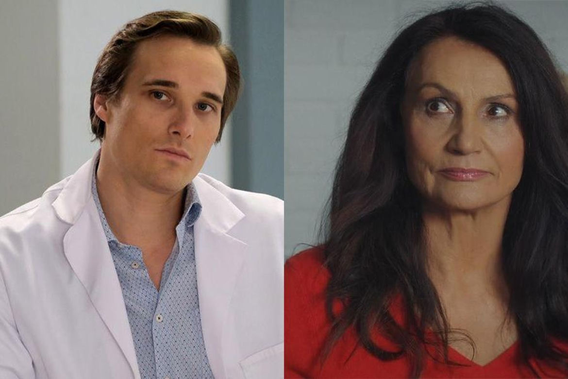 M jak miłość. Aleksandra (Małgorzata Pieczyńska), Olek (Maurycy Popiel) 