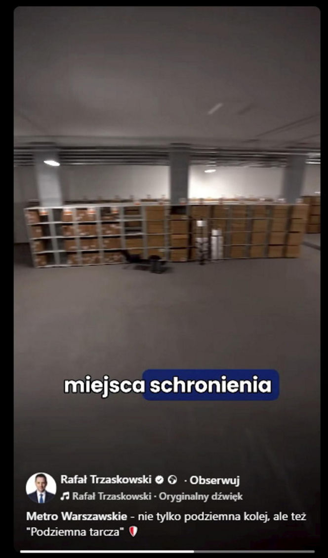 Schron powstaje w metrze. Tysiące łóżek, koców i śpiworów!