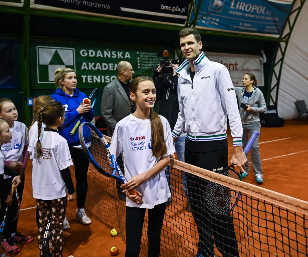 Gdańsk: Hubert Hurkacz trenował z dziećmi