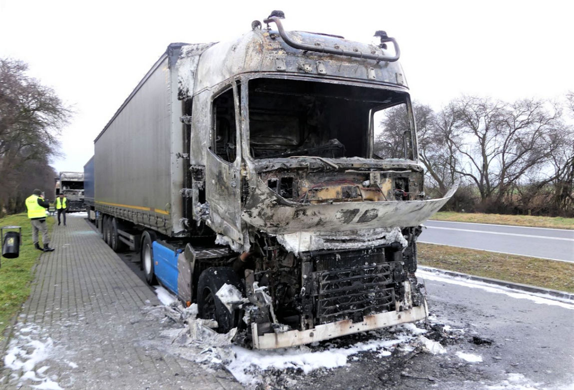Spalił trzy TIR-y! Brał się za czwartego