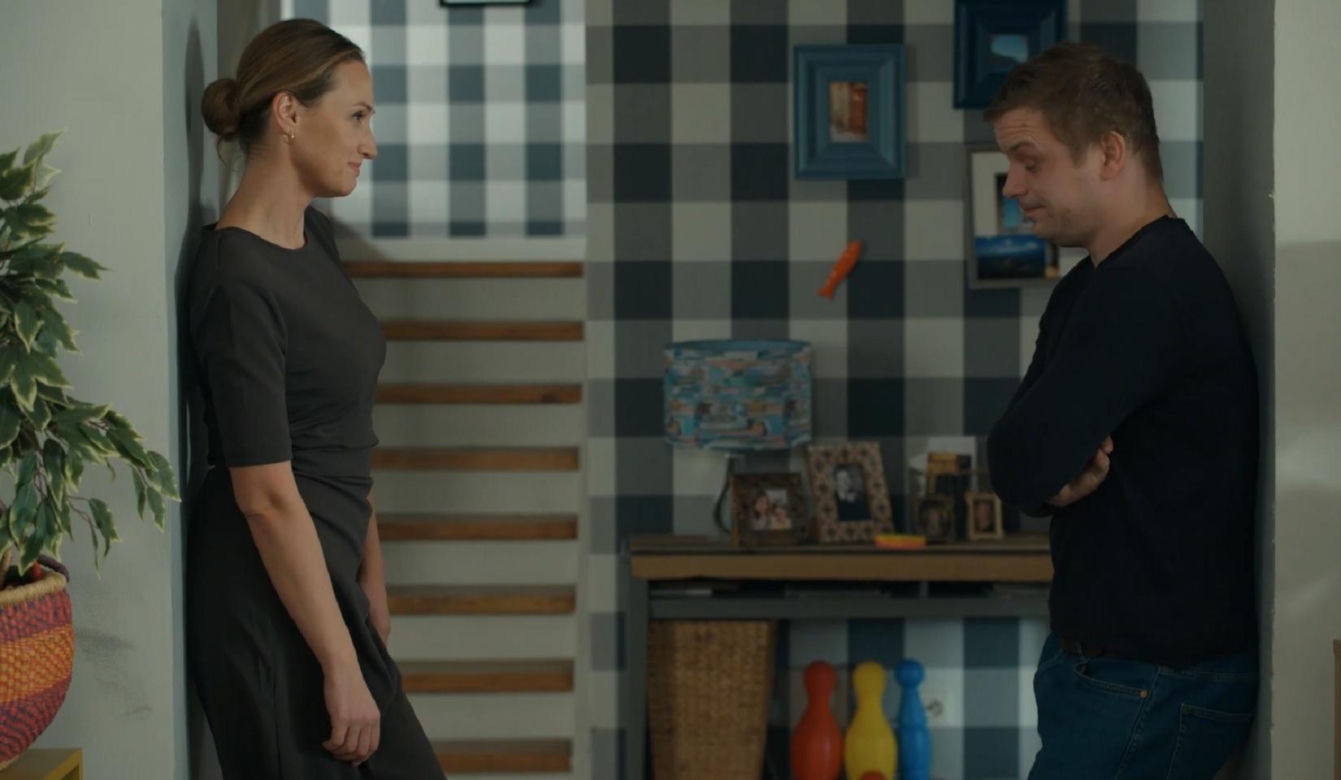 Barwy szczęścia odc. 3030. Asia Sokalska (Anna Gzyra), Hubert (Marek Molak)