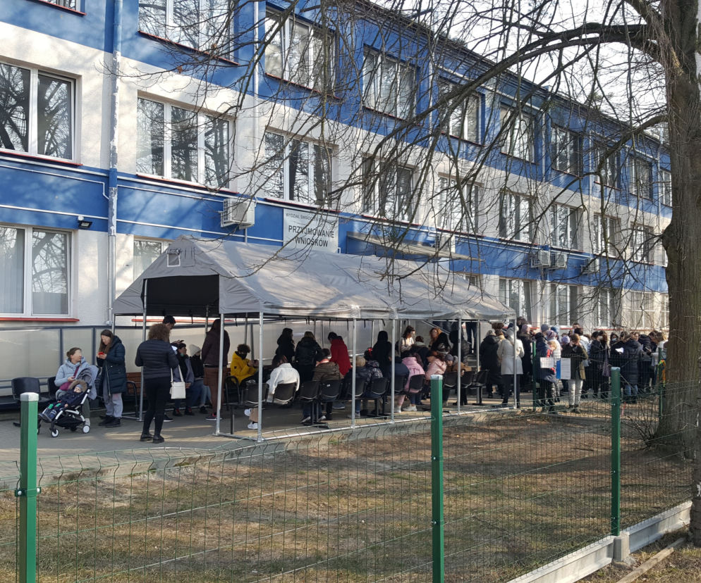Punkt rejestracji uchodźców w Bydgoszczy
