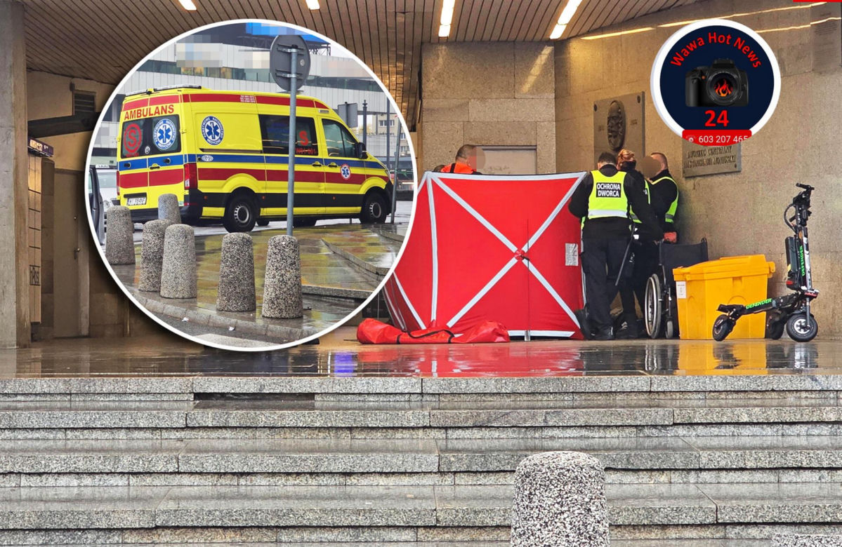 Zmarł na wózku inwalidzkim przed Dworcem Centralnym. Tragiczny poranek w Warszawie