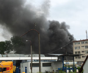 Pożar hurtowni na ul. Druckiego-Lubeckiego