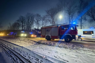 Zderzenie trzech aut na DW212 03.02.2026