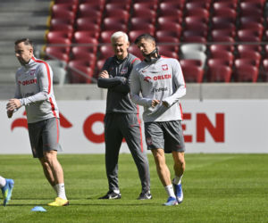 Trening reprezentacji Polski przed meczem ze Szwecją