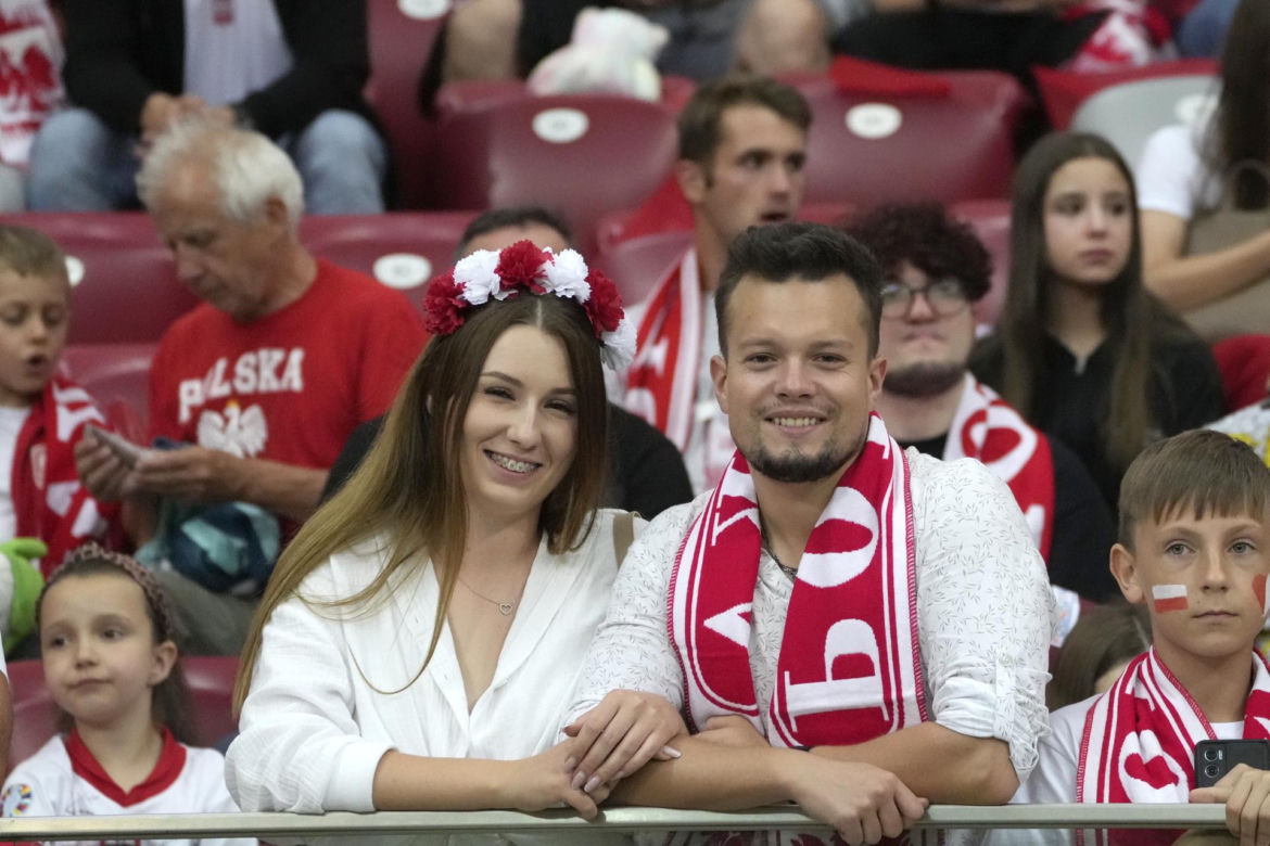 Kibice na meczu Polska - Turcja