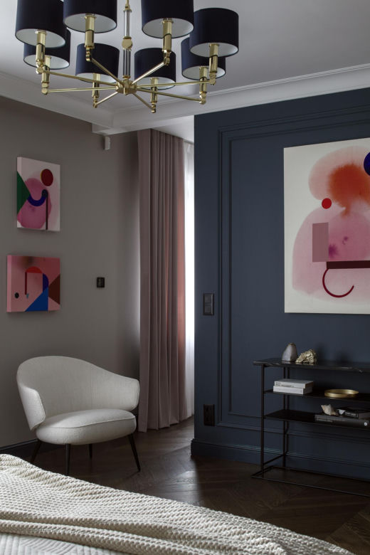Sypialnia w stylu modern classic