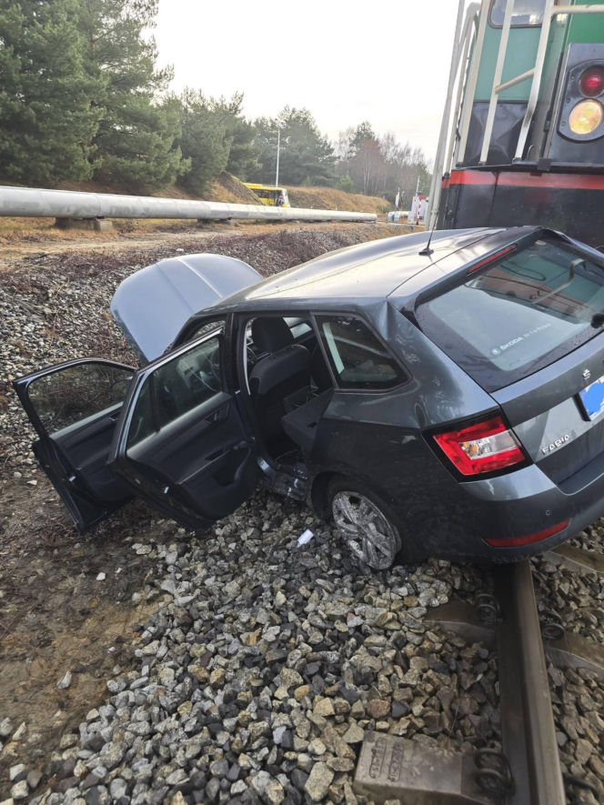 Polkowice. Wypadek na przejeździe kolejowym