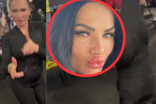 Zmysłowa Ewa Brodnicka w obcisłej czerni zaprezentowała kocie ruchy! Gorące sceny na konferencji Prime MMA