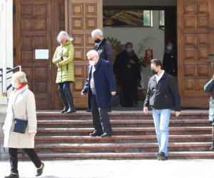 Lech Wałęsa w kościele